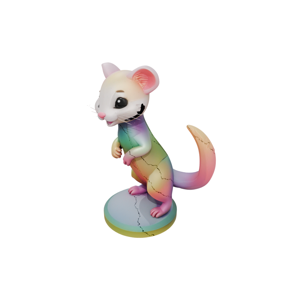 Neon Kawaii Flexi Ferret