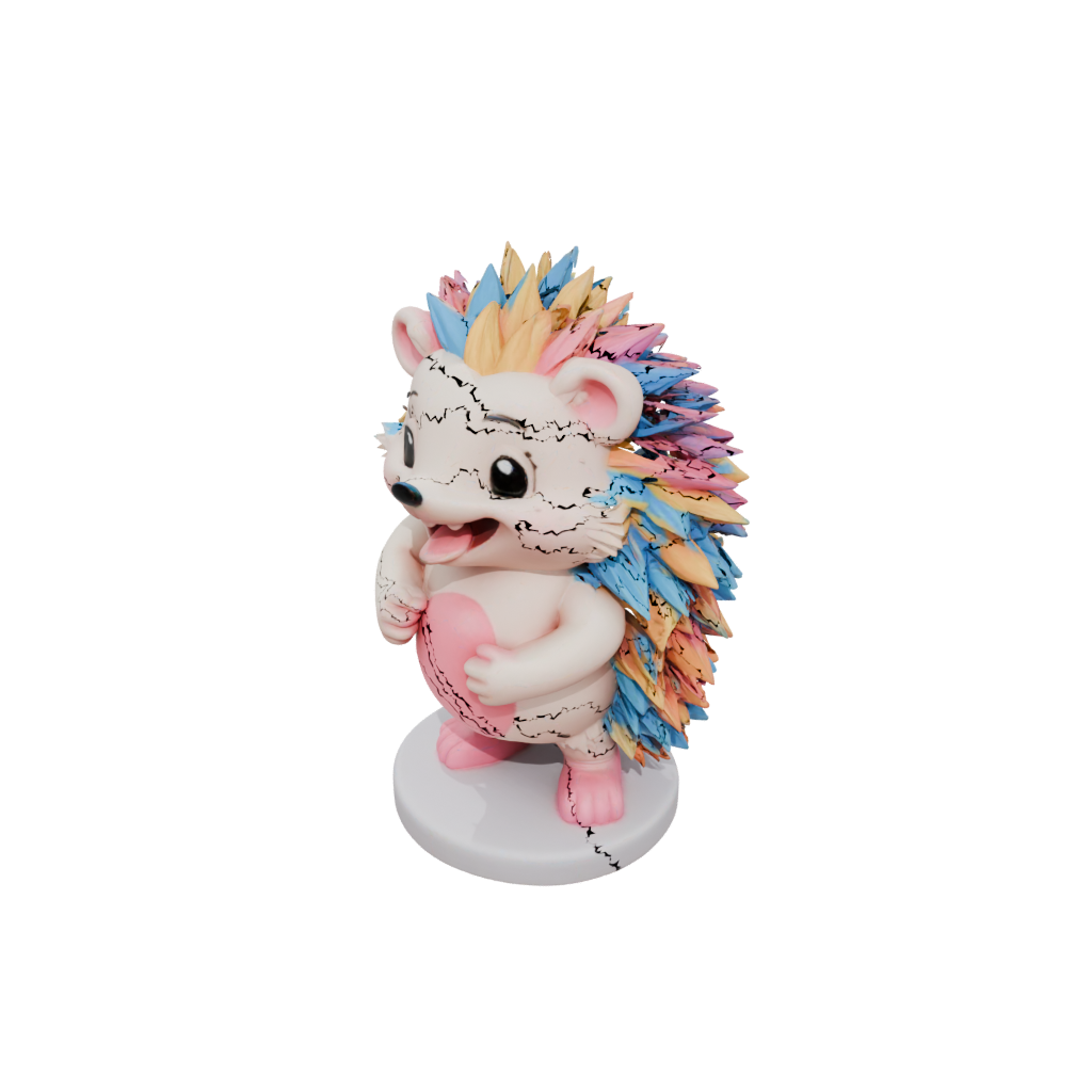 Neon Kawaii Flexi Hedgehog