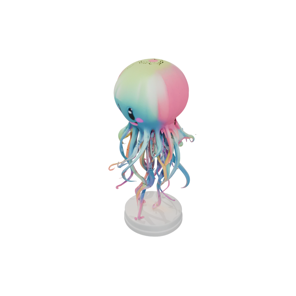 Neon Kawaii Flexi Jellyfish