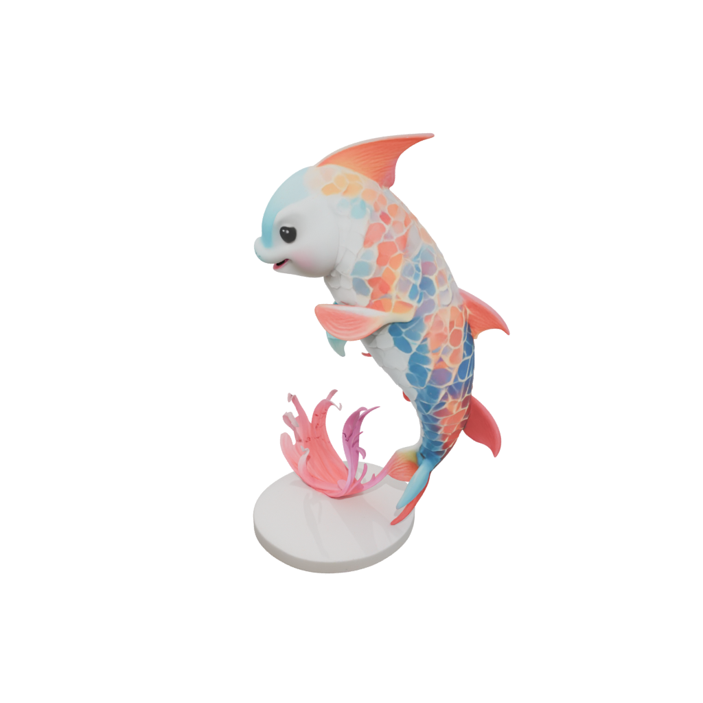 Neon Kawaii Flexi Koi Fish