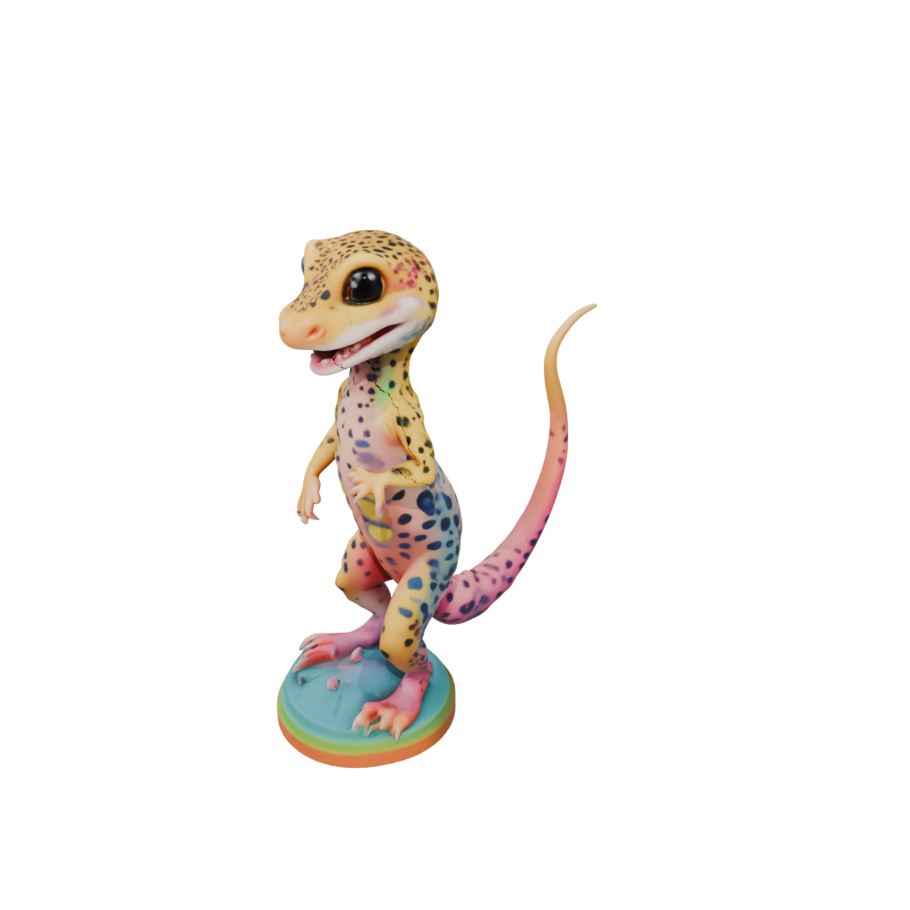 Neon Kawaii Flexi Leopard Gecko