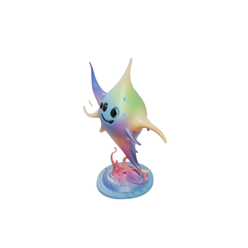 Neon Kawaii Flexi Manta Ray