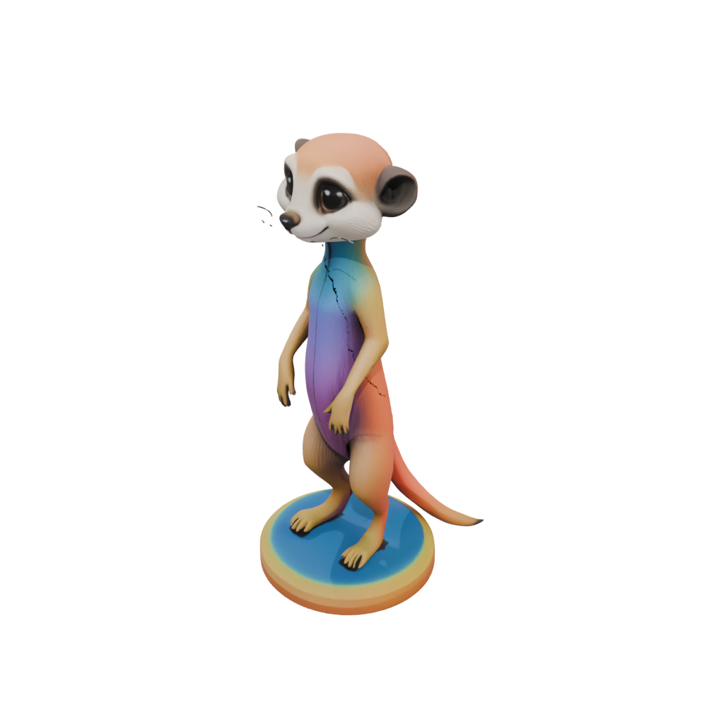 Neon Kawaii Flexi Meerkat