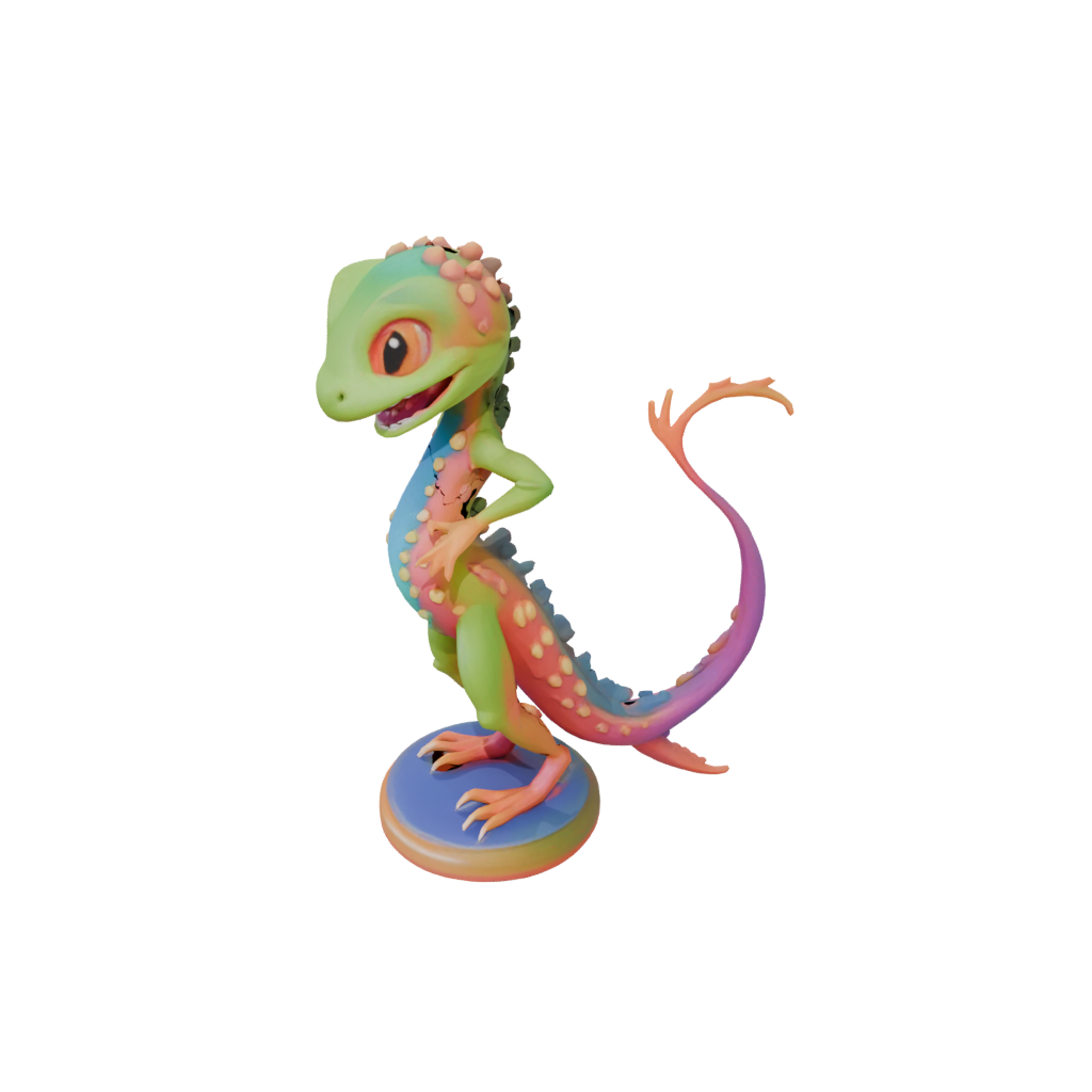 Neon Kawaii Flexi Newt