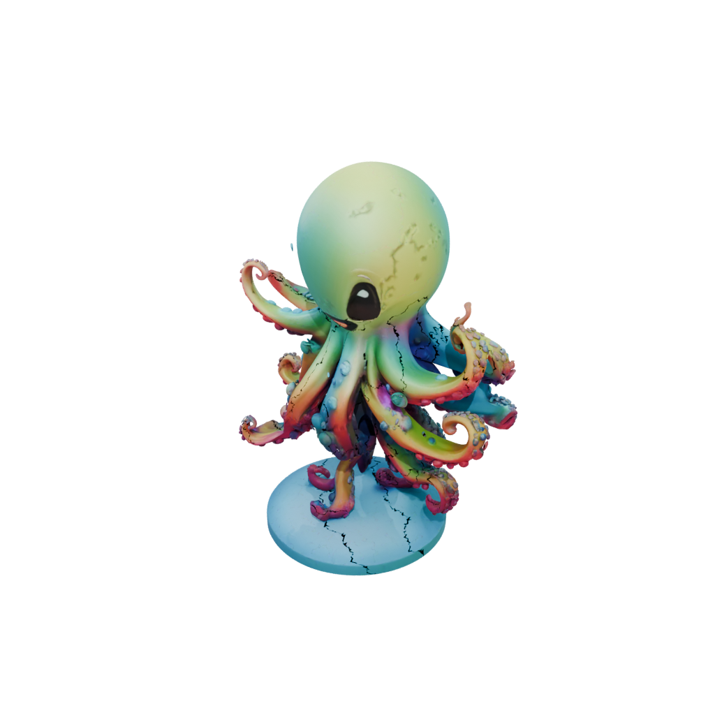 Neon Kawaii Flexi Octopus