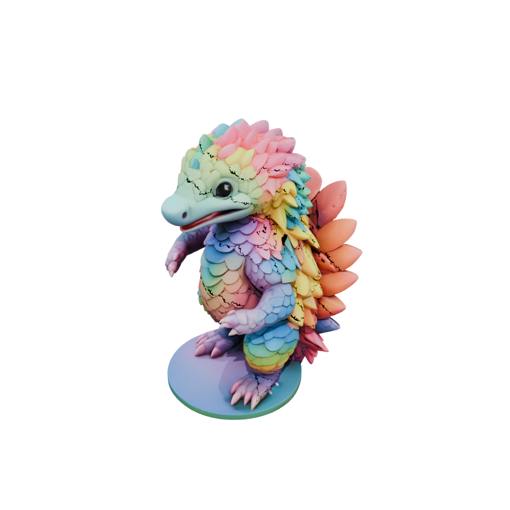 Neon Kawaii Flexi Pangolin