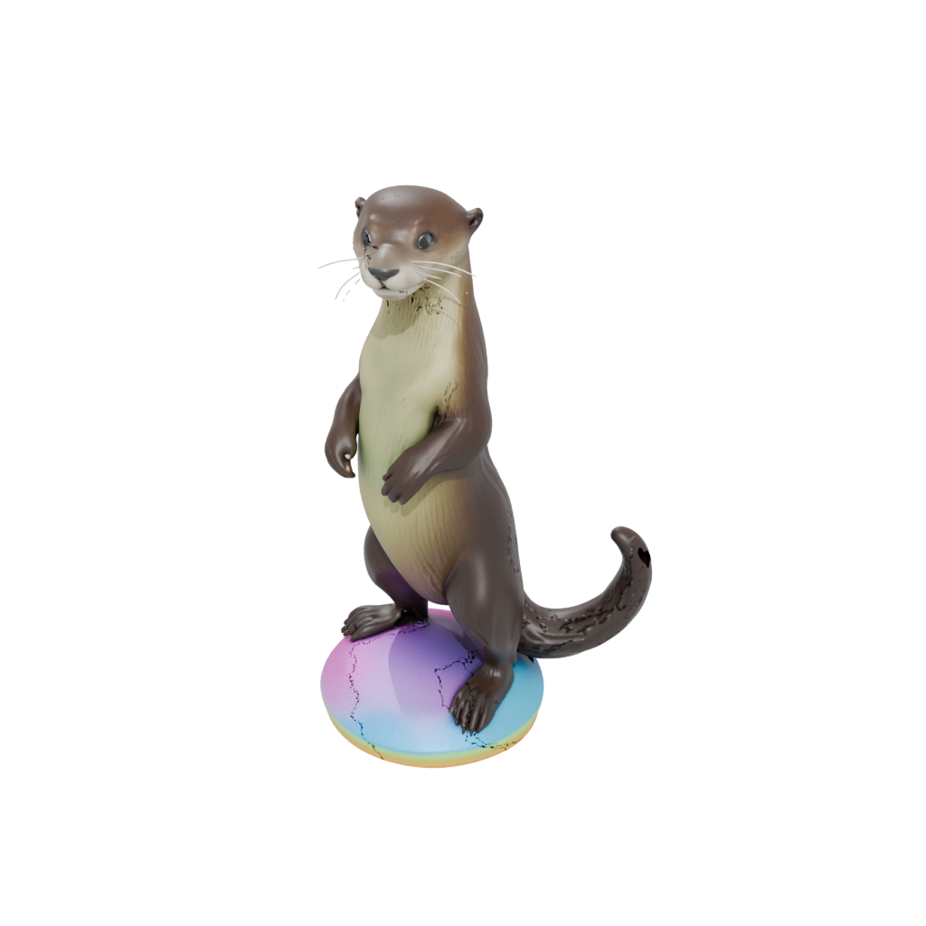 Neon Kawaii Flexi River Otter