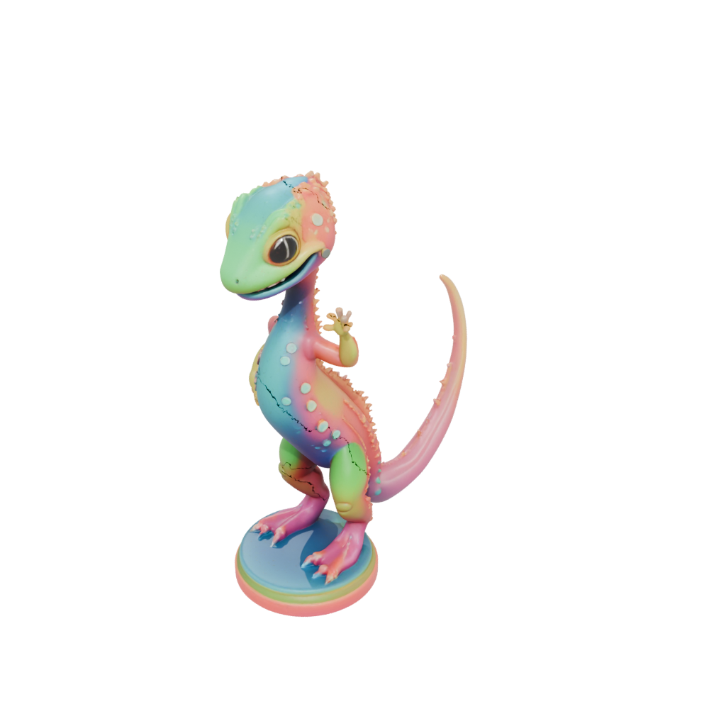 Neon Kawaii Flexi Salamander