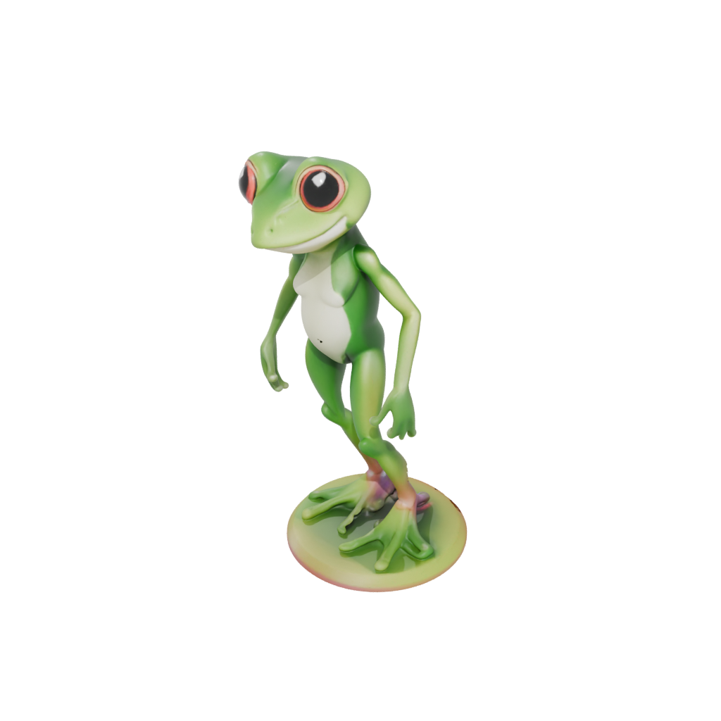 Neon Kawaii Flexi Tree Frog