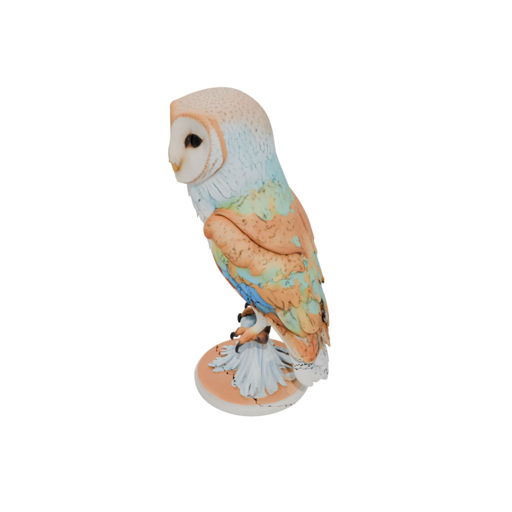 Neon Realistic Flexi Barn Owl