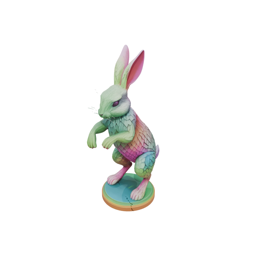 Neon Realistic Flexi Bunny Rabbit
