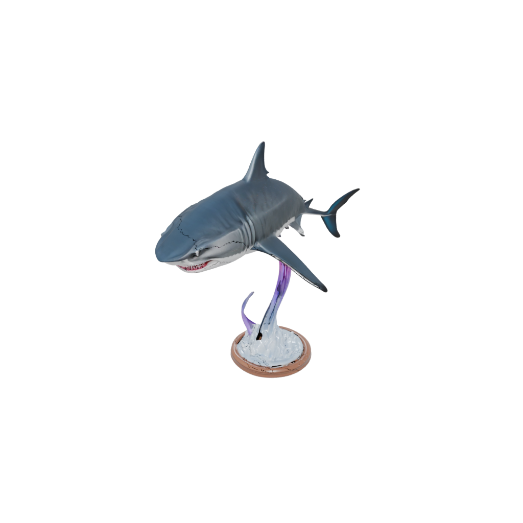 Neon Realistic Flexi Great White Shark