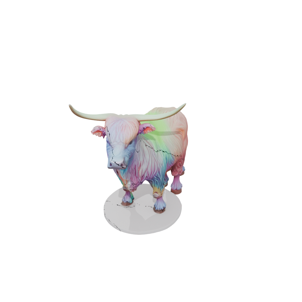 Neon Realistic Flexi Highland Cow