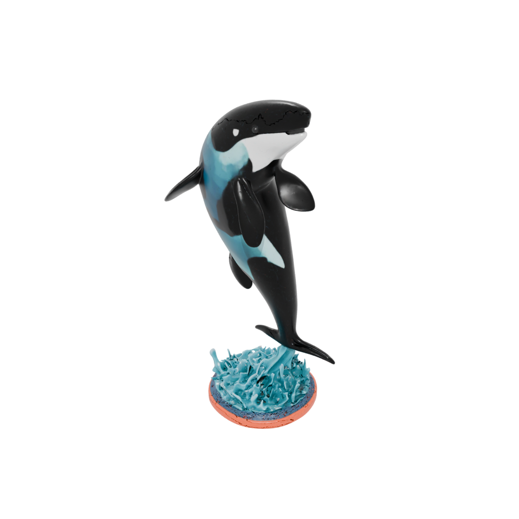Neon Realistic Flexi Orca Whale