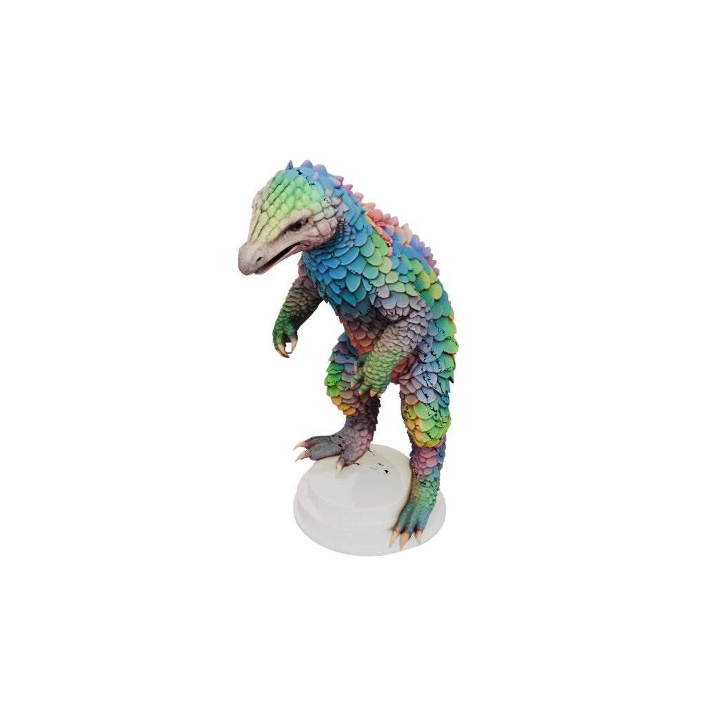Neon Realistic Flexi Pangolin