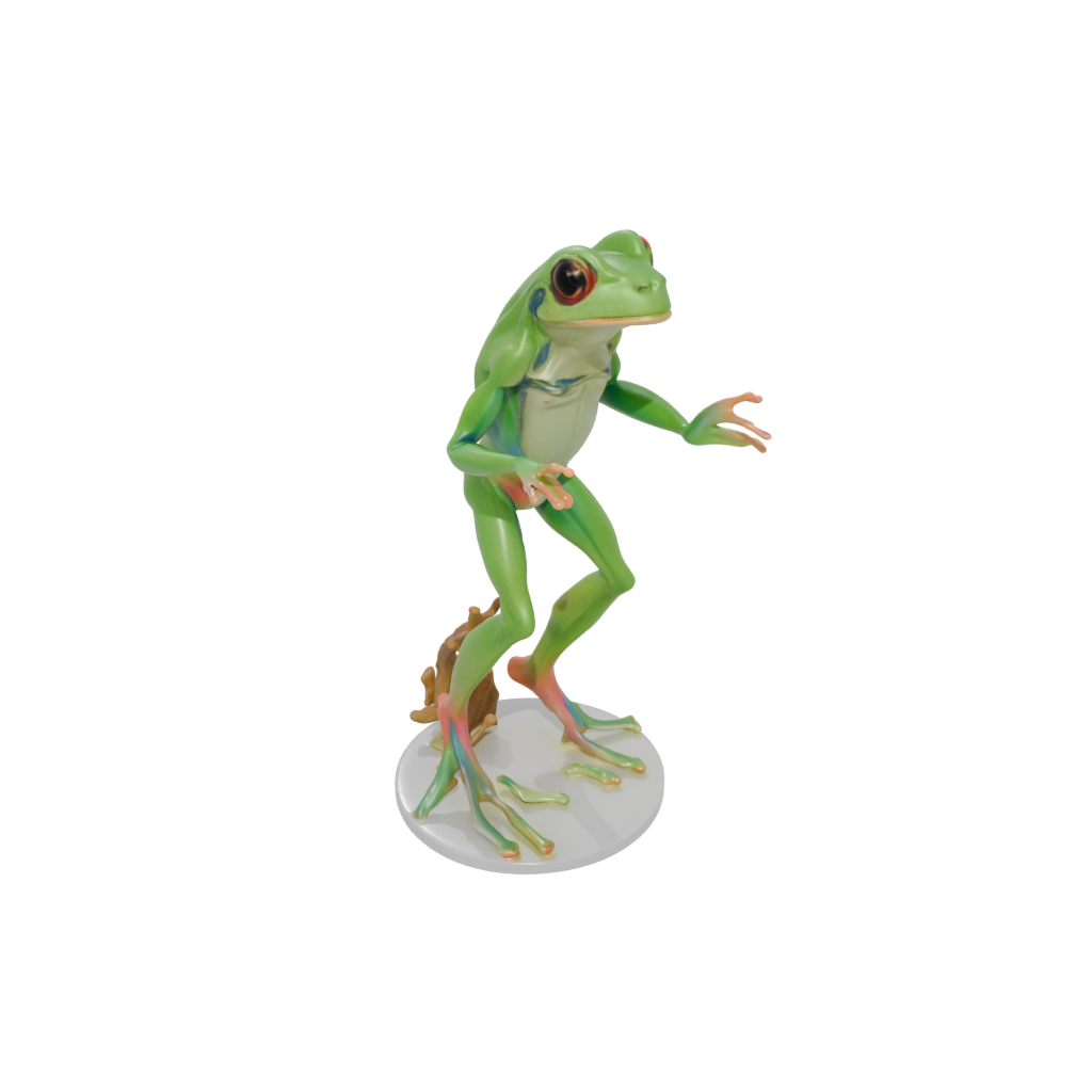 Neon Realistic Flexi Tree Frog