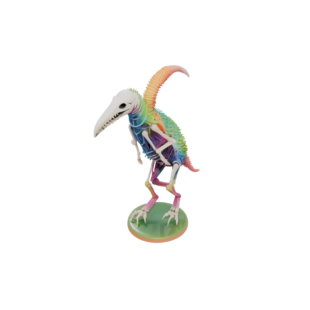 Neon Skeleton Flexi Anteater