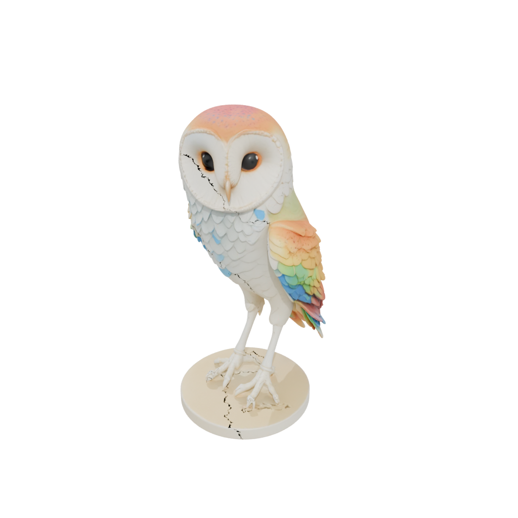 Neon Skeleton Flexi Barn Owl