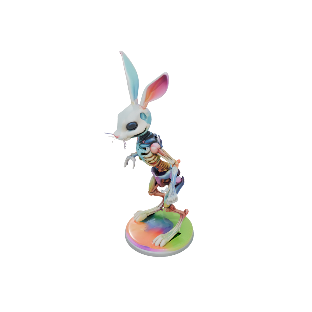 Neon Skeleton Flexi Bunny Rabbit