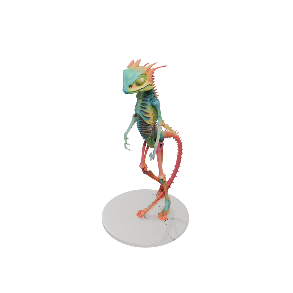 Neon Skeleton Flexi Chameleon