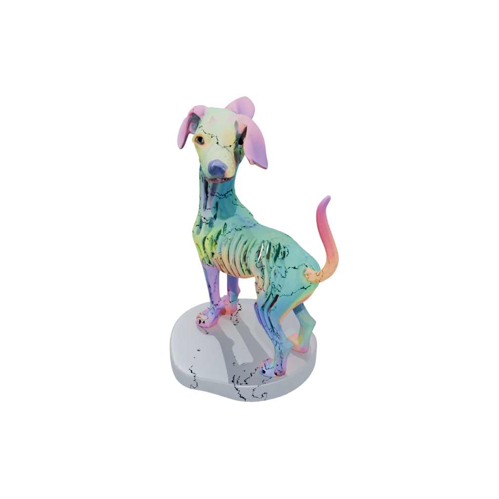 Neon Skeleton Flexi Dachshund Dog