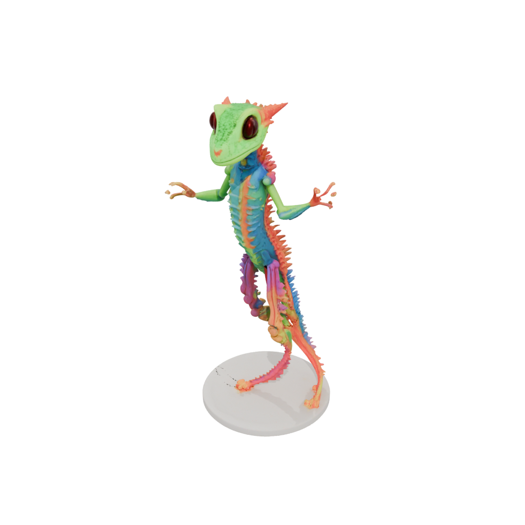 Neon Skeleton Flexi Gecko