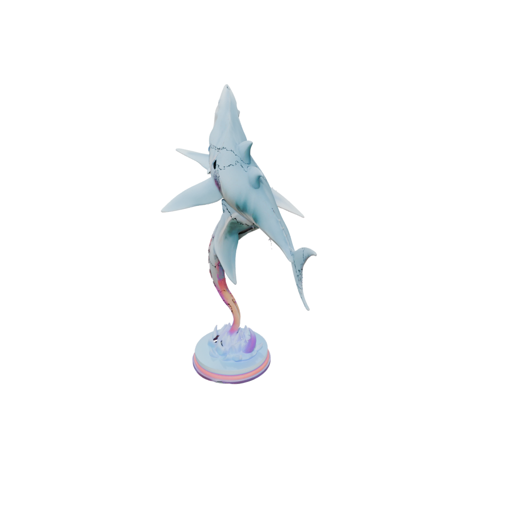 Neon Skeleton Flexi Great White Shark