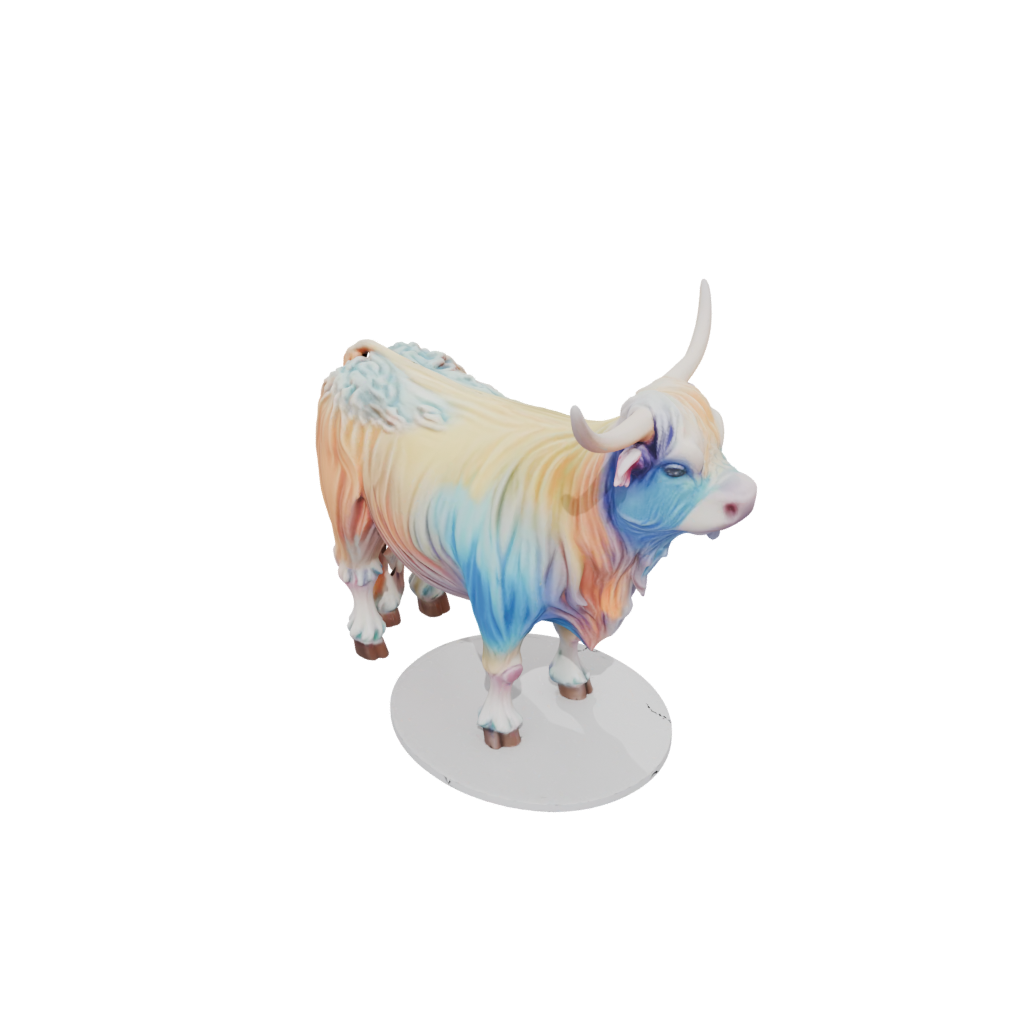Neon Skeleton Flexi Highland Cow