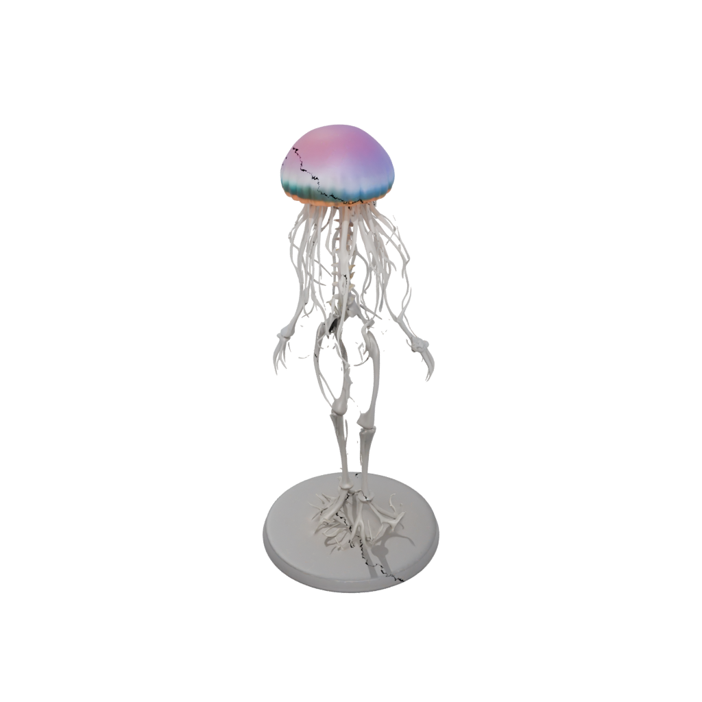 Neon Skeleton Flexi Jellyfish