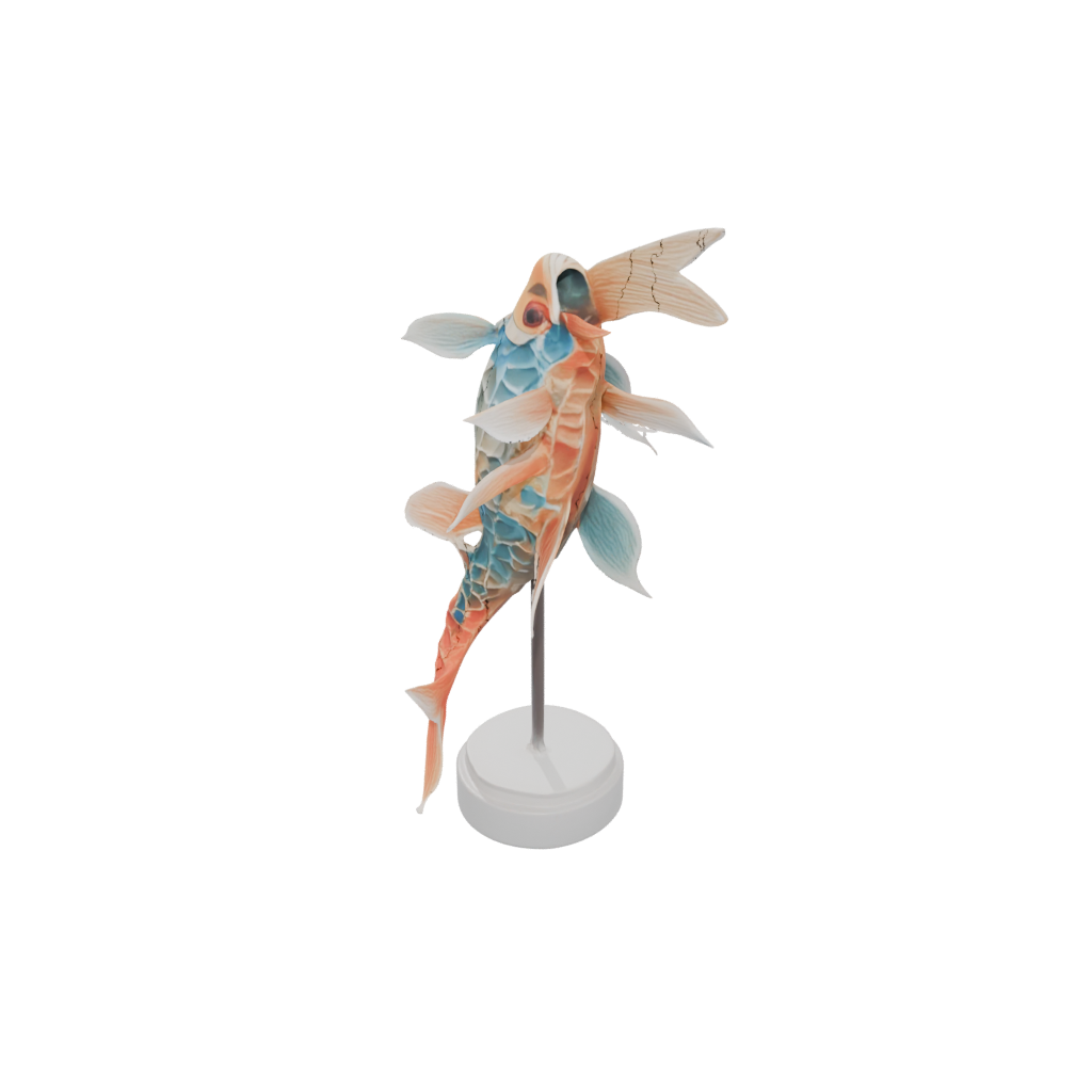 Neon Skeleton Flexi Koi Fish
