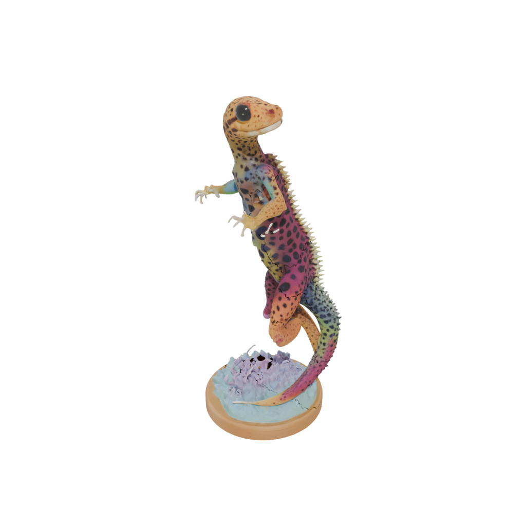 Neon Skeleton Flexi Leopard Gecko