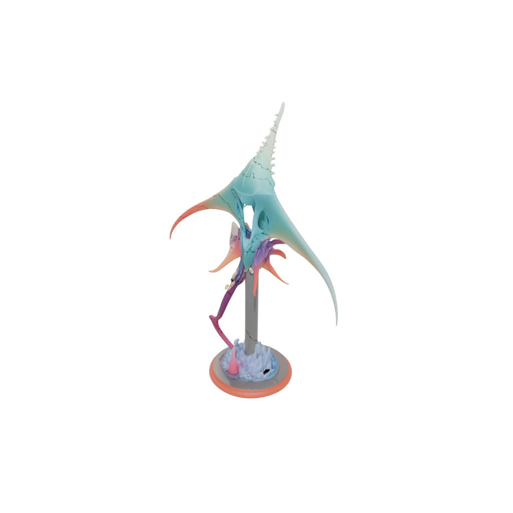 Neon Skeleton Flexi Manta Ray