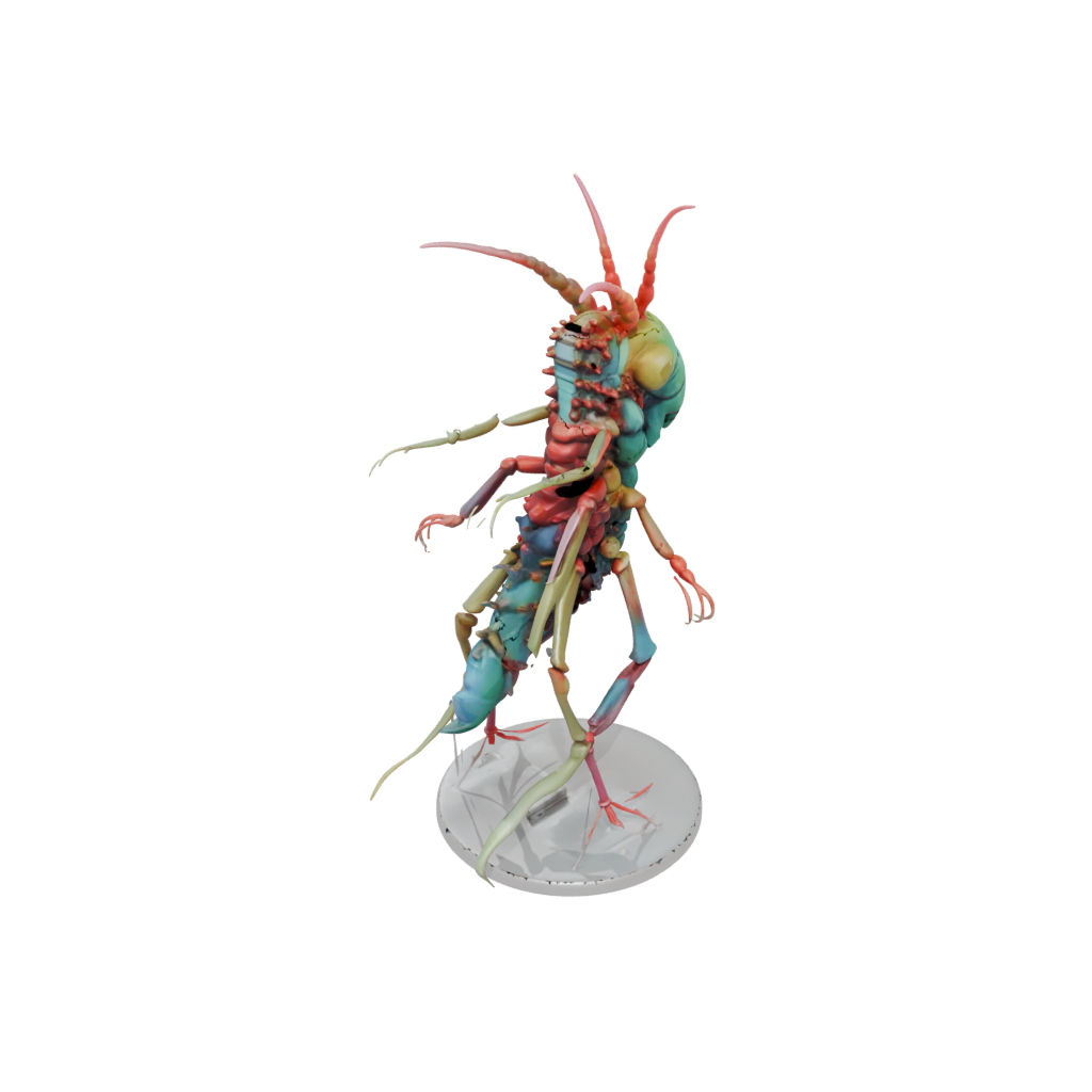Neon Skeleton Flexi Mantis Shrimp