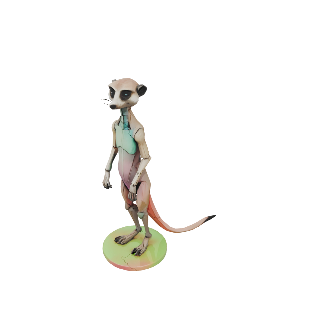 Neon Skeleton Flexi Meerkat