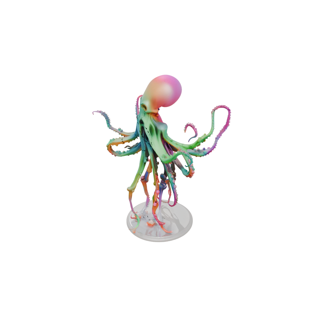 Neon Skeleton Flexi Octopus