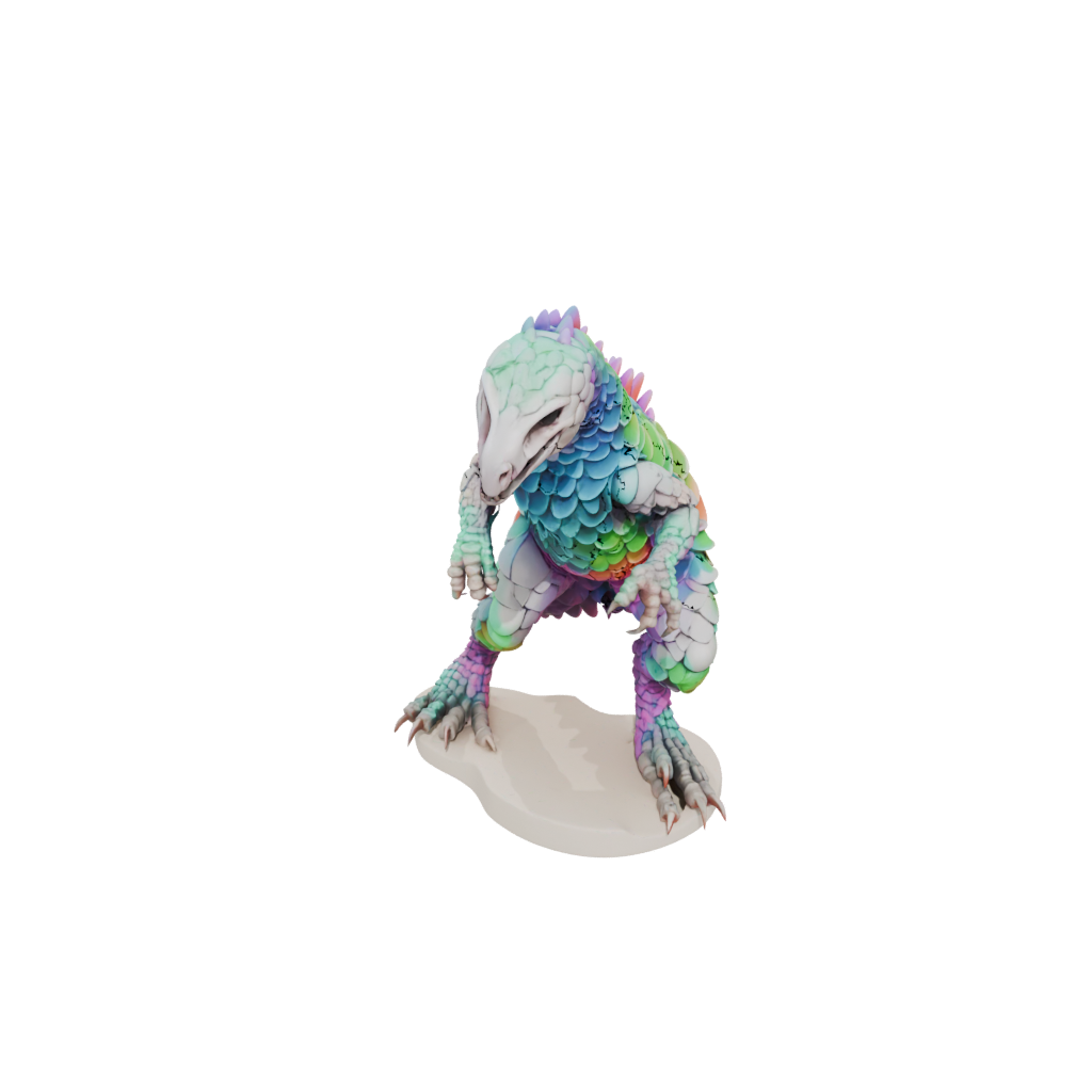 Neon Skeleton Flexi Pangolin