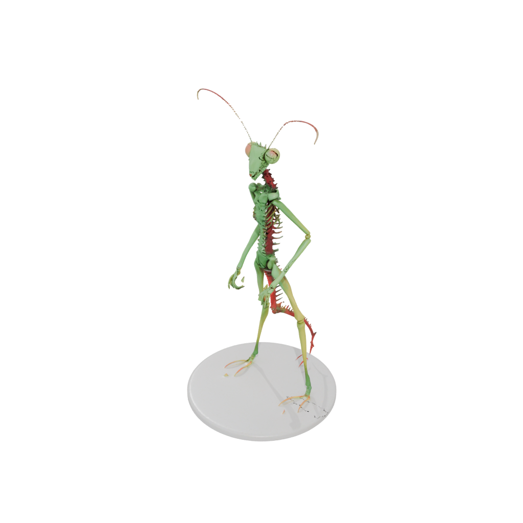 Neon Skeleton Flexi Praying Mantis