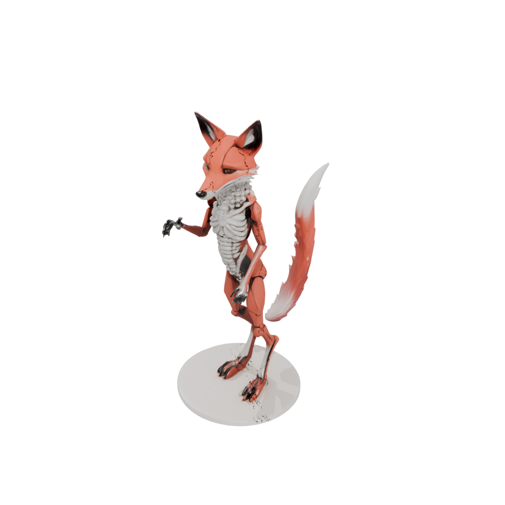 Neon Skeleton Flexi Red Fox