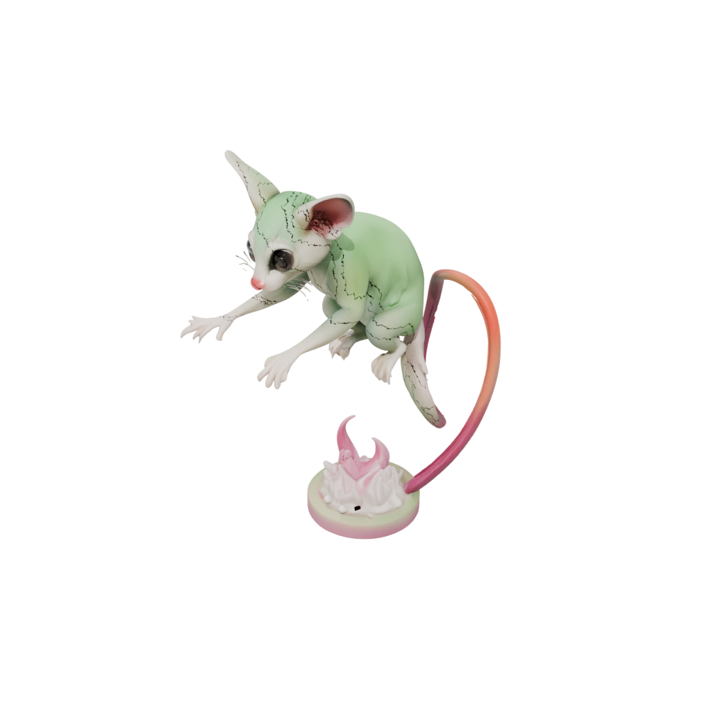 Neon Skeleton Flexi Sugar Glider
