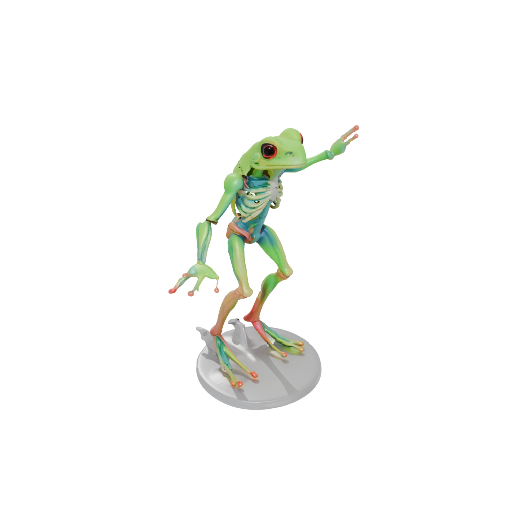 Neon Skeleton Flexi Tree Frog