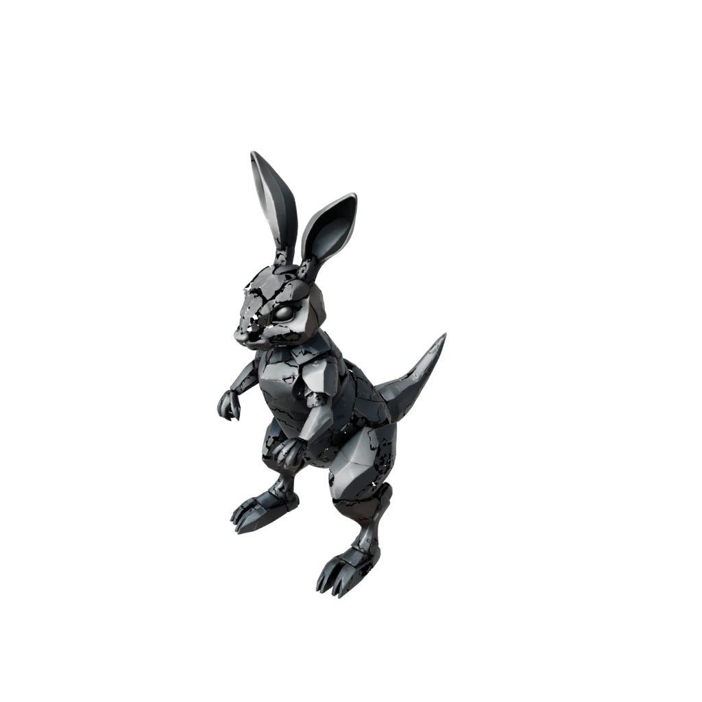 Obsidian Armored Flexi Bunny Rabbit