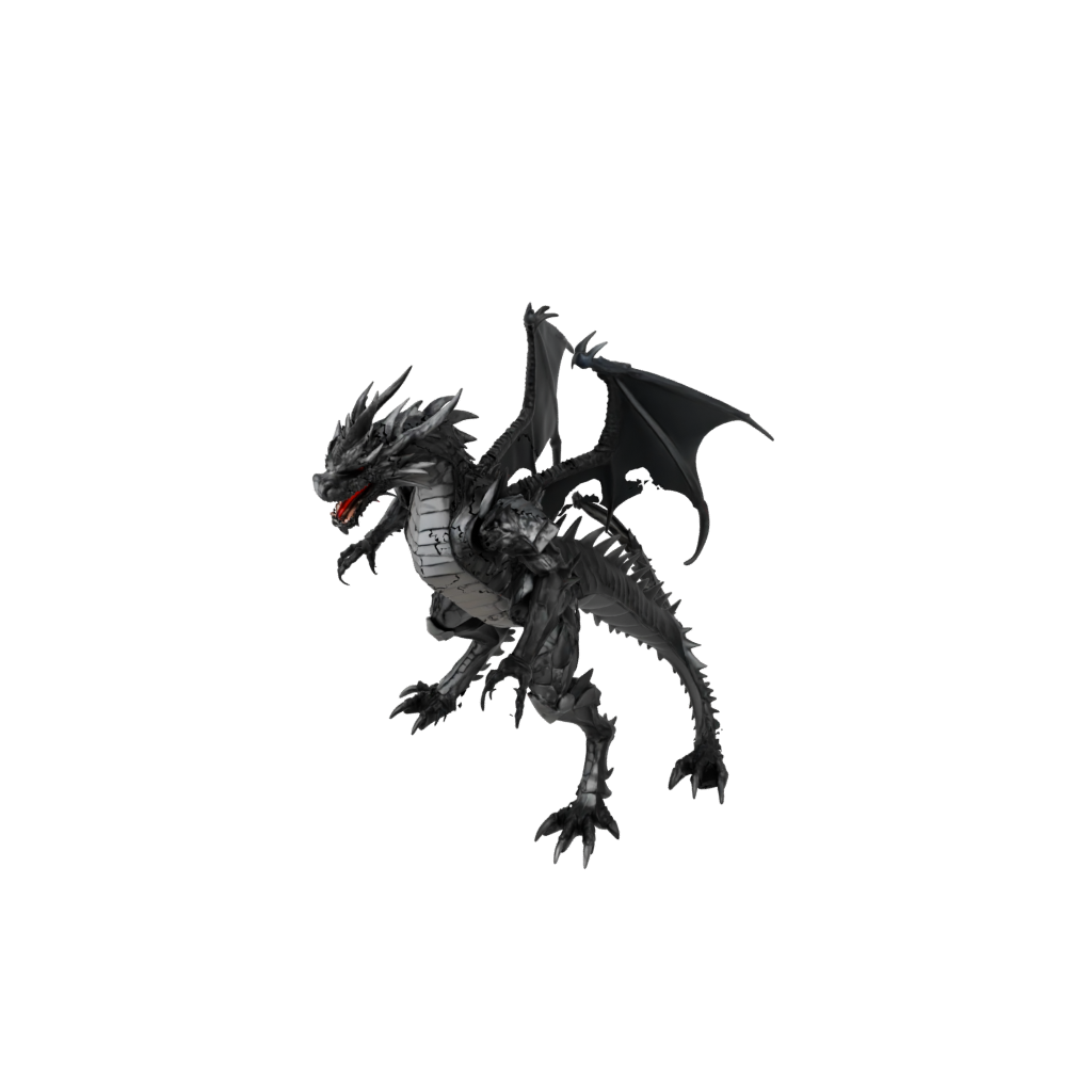 Obsidian Armored Flexi Dragon