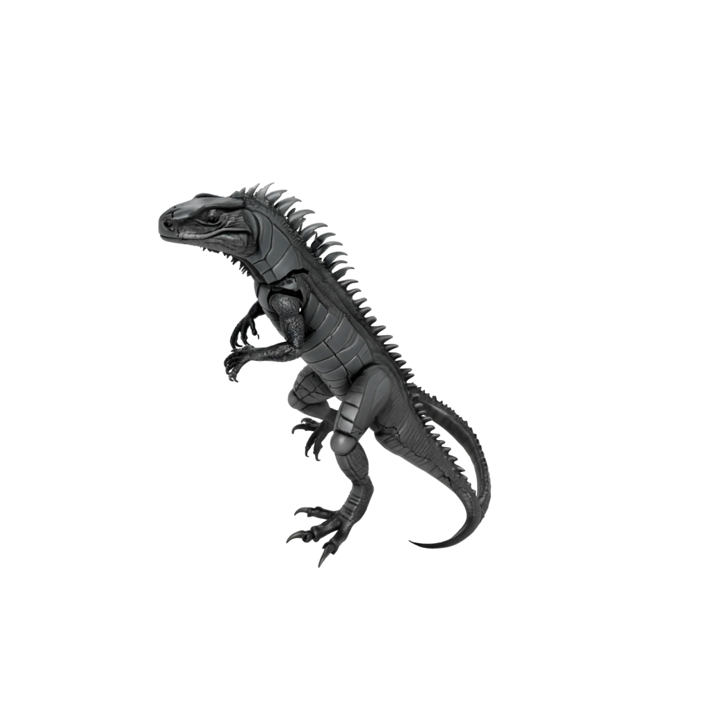 Obsidian Armored Flexi Iguana