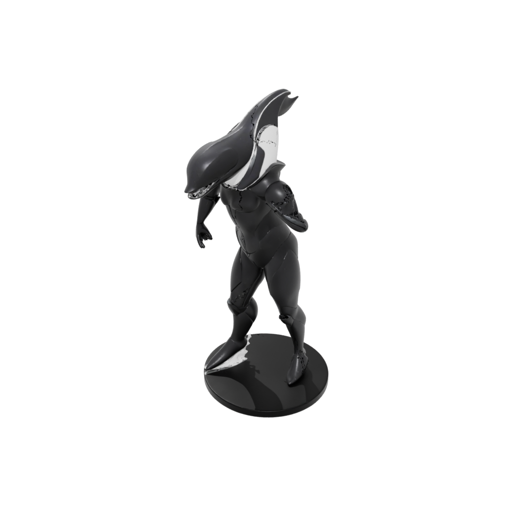 Obsidian Armored Flexi Orca Whale