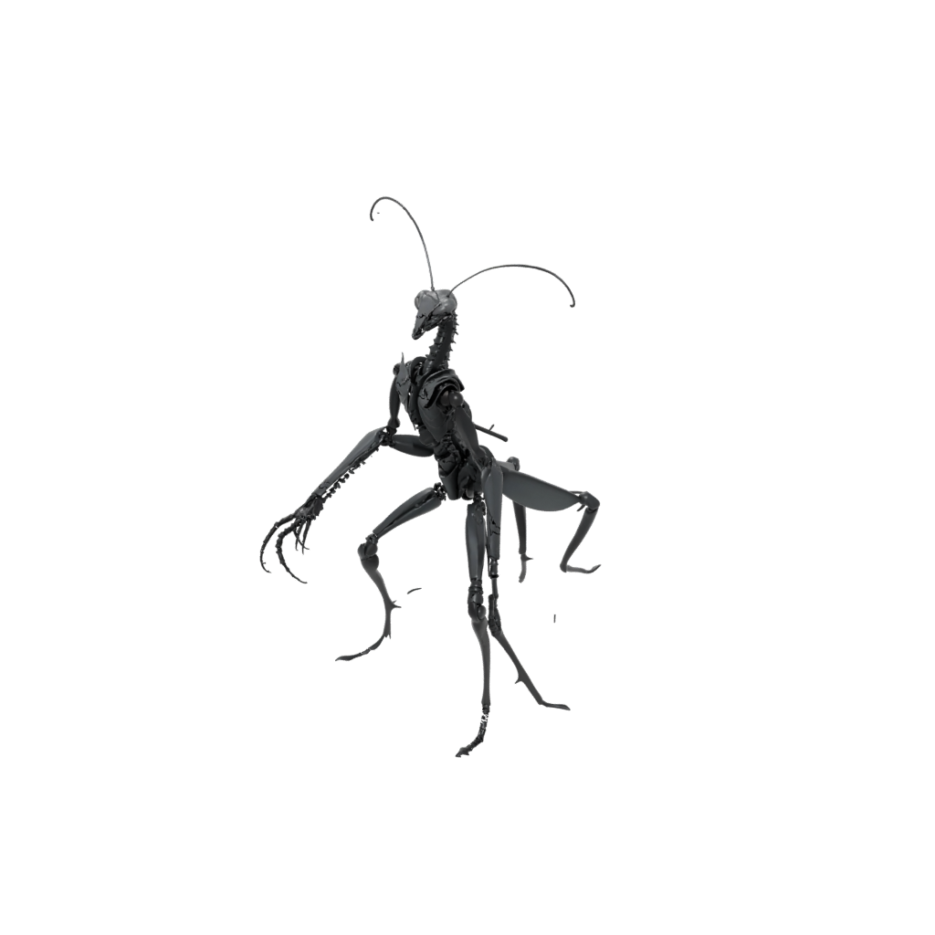 Obsidian Armored Flexi Praying Mantis