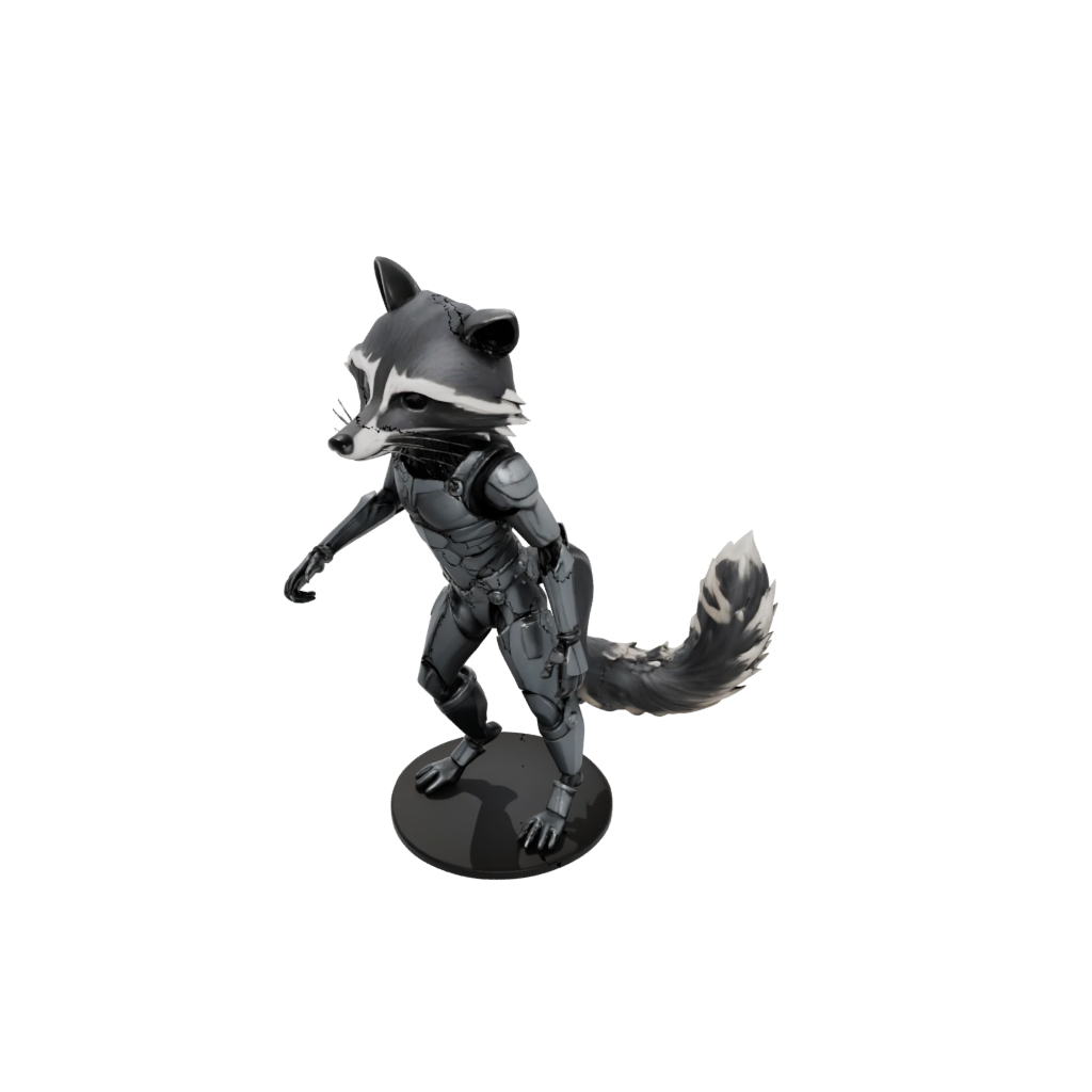 Obsidian Armored Flexi Raccoon