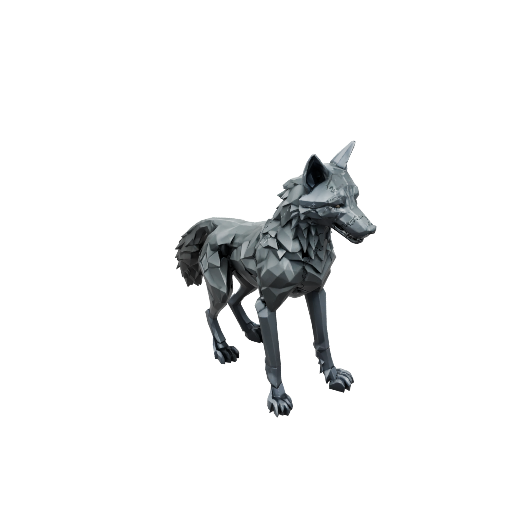 Obsidian Armored Flexi Wolf Pup