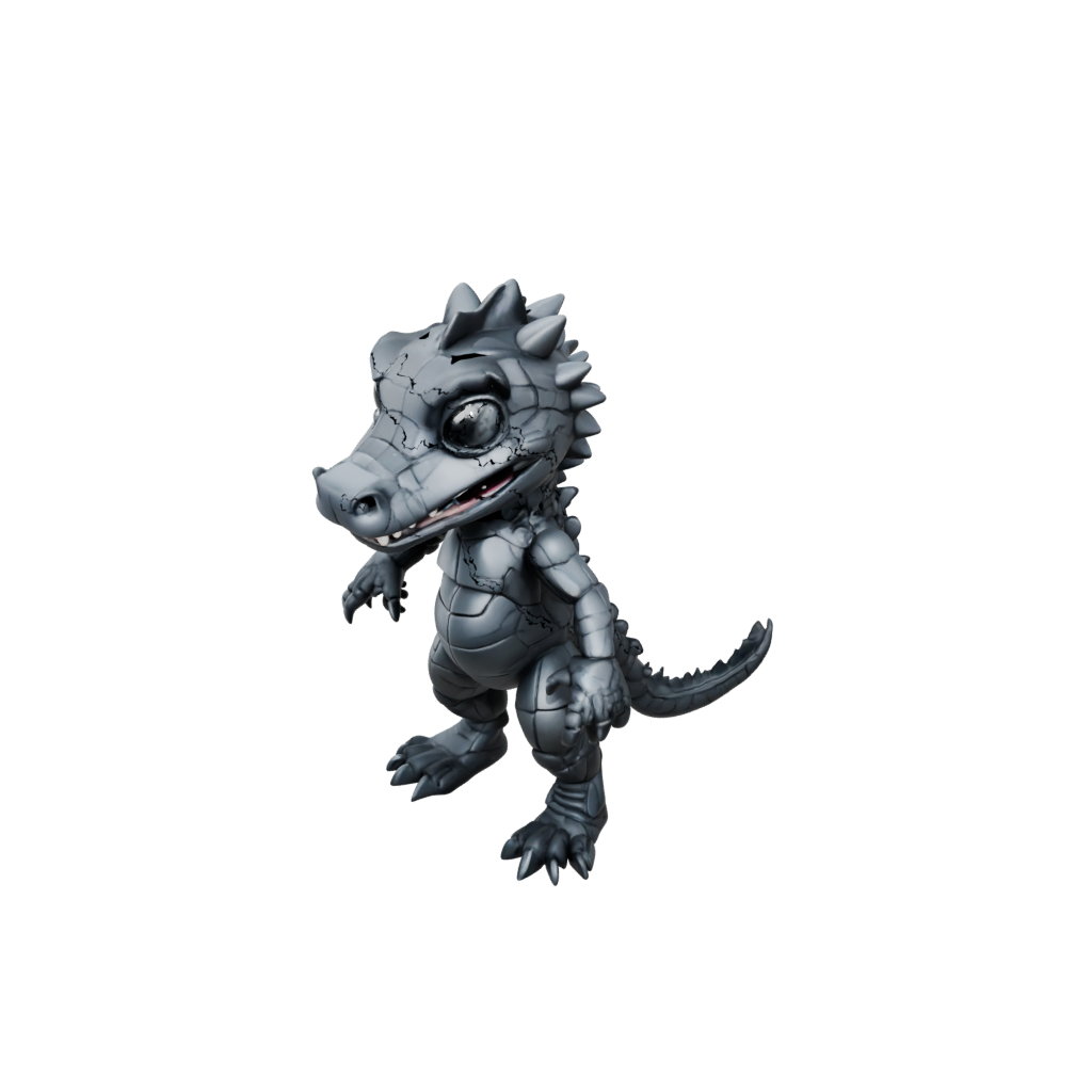 Obsidian Chibi Flexi Crocodile