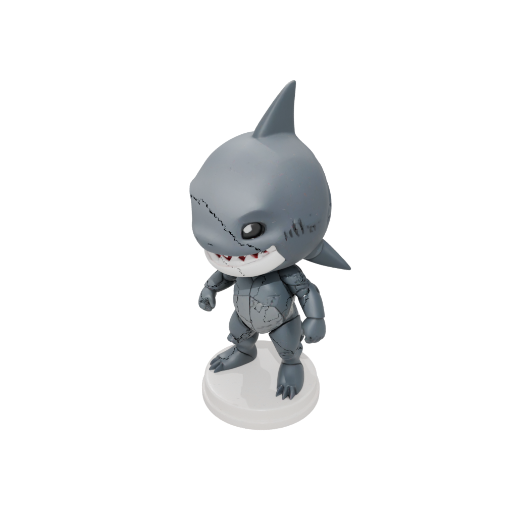 Obsidian Chibi Flexi Great White Shark