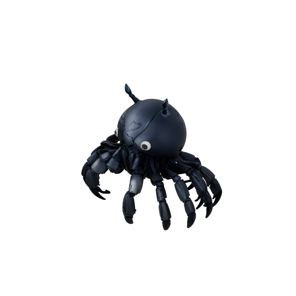 Obsidian Chibi Flexi Hermit Crab